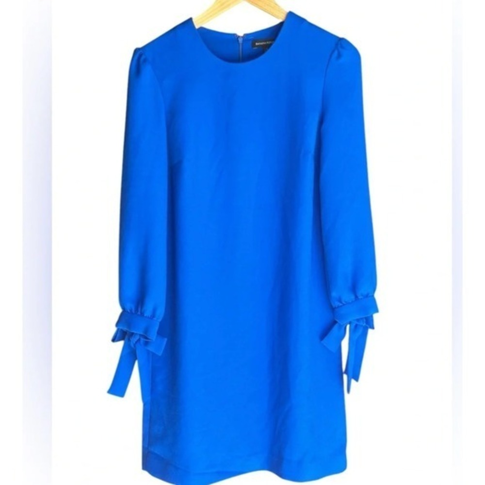 Banana Republic Royal Blue Tie Sleeve Shift Dress XL Lovely - Picture 4 of 4